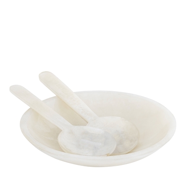 White Resin Salad Bowl Dia 12.40” - White - White - Imagen 6