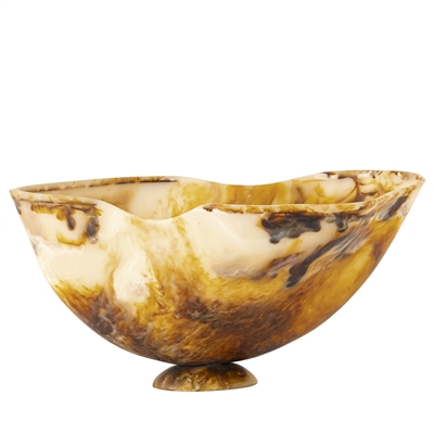 Lg Tortoiseshell Fruit Bowl Dia 21.2” - Tortoiseshell - Tortoiseshell