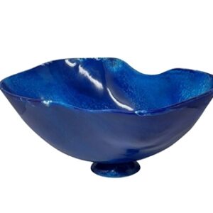 Large Fruit Bowl Blue Resin Dia 21.2” - Blue