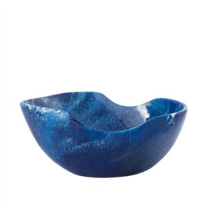 Small Large Fruit Bowl Blue Resin Dia 13.3” - Blue
