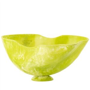 Large Fruit Bowl Lime Green Resin Dia 21.2” - Green