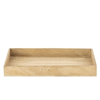 Rectangular Large Serving Tray Resin Dia 17.7” - Beige