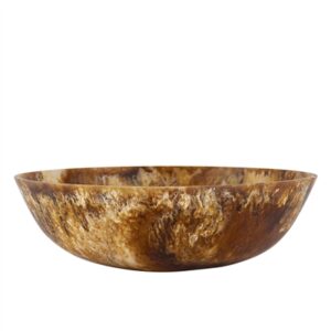 Matte Tortoise Resin Bowl Dia 19.5” - Matte Tortoise - Matte Tortoise