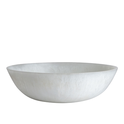 White Resin Bowl Dia 19.5” - White - White
