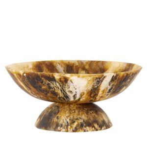 Matte Tortoise Resin Bowl Dia 17.7” - Matte Tortoise - Matte Tortoise