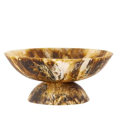 Matte Tortoise Resin Bowl Dia 17.7” - Matte Tortoise - Matte Tortoise