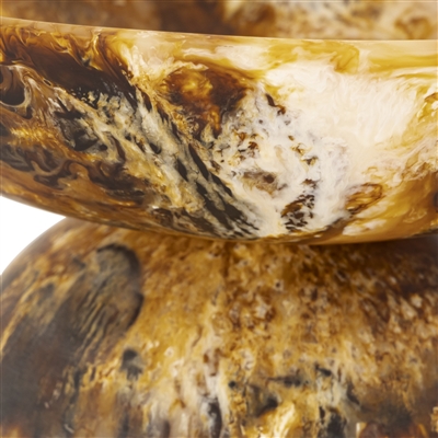Matte Tortoise Resin Bowl Dia 17.7” - Matte Tortoise - Matte Tortoise - Imagen 3
