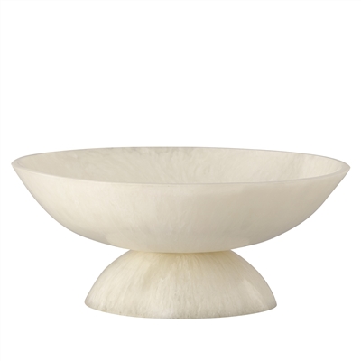 White Resin Bowl Dia 17.7” - White - White