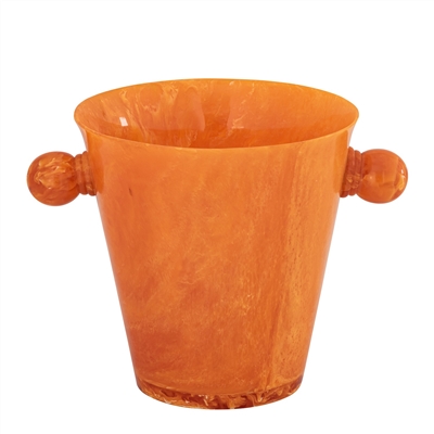 Orange Resin Ice Bucket w/Handles - Orange - Imagen 2