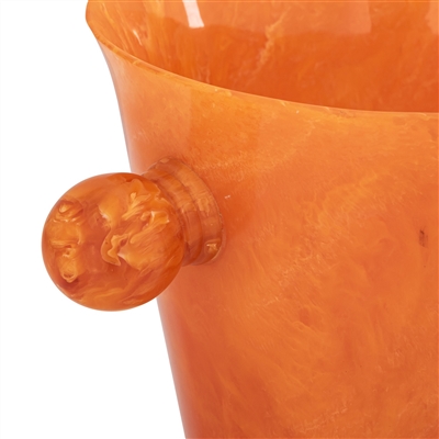 Orange Resin Ice Bucket w/Handles - Orange - Imagen 3