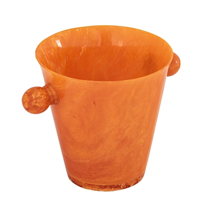 Orange Resin Ice Bucket w/Handles - Orange - Imagen 4
