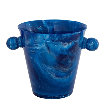 Blue Resin Ice Bucket w/Handles - Blue - Imagen 2