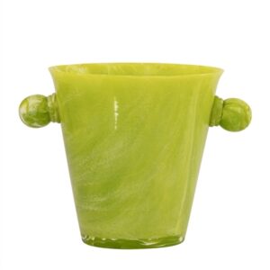 Green Resin Ice Bucket w/Handles - Green