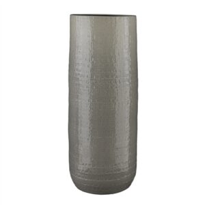 Floyd Vase Round Grey 11"Dia x 27.5"H - A - Grey