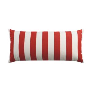 Cafe Stripe Lumbar-Red