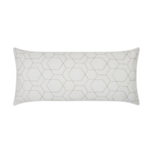Hex Quilt Lumbar-White