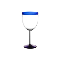 Tarifa Wine Glass Blue 10 fl oz Borosilicate Glass - Blue - Blue