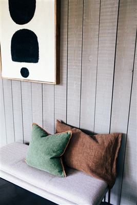 Alpha Opposites Green Linen Cushion - ST - Green - Imagen 4