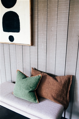 Alpha Opposites Green Linen Cushion - ST - Green - Imagen 5