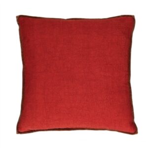 Alpha Opposites Poppy Linen Cushion - Red - Red