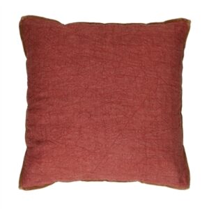 Alpha Opposites Raspberry Linen Cushion - Red - Red