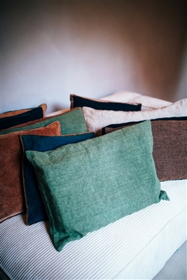 Alpha Basics Green Linen Cushion-ST - Green - Imagen 3