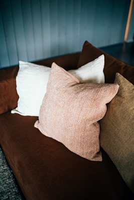 Alpha Basics Ivory Linen Cushion - White - White - Imagen 4