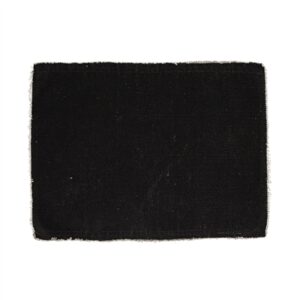 Frivole Black Cotton Placemat - Black - Black