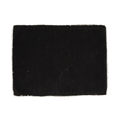 Frivole Black Cotton Placemat - Black - Black
