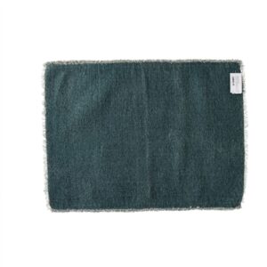Frivole Dark Aqua Cotton Placemat - Blue - Blue