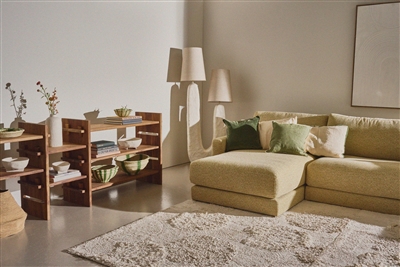 Alpha Opposites Green Linen Cushion - Green - Green - Imagen 4