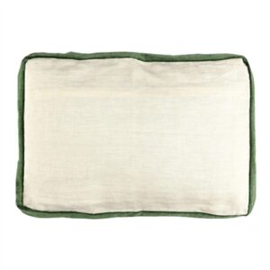 Alpha Borders Green Cushion Linen - Green - Green