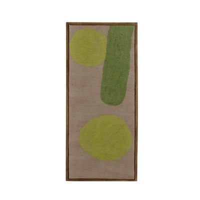 Wooly Mixed of Colors Canvas with Mango Wood Frame - Multi - Multi