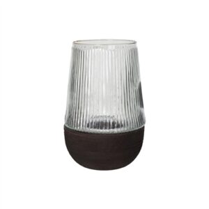 Arbre Dark Brown Hurricane/Vase Mango Wood Med - Brown - Brown