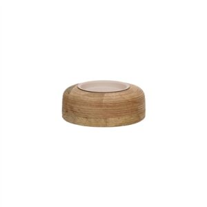 Arbre Natural Round Mango Wood Candle Holder Med - Natural - Natural