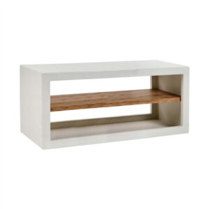 Verona Off-White Lime Plaster Rack 1 Shelf - Off-White - Off-White