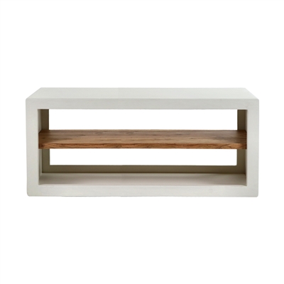 Verona Off-White Lime Plaster Rack 1 Shelf - Off-White - Off-White - Imagen 2