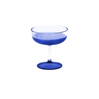 Tarifa Blue Coupe Glass 6 fl oz Borosilicate Glass - Blue - Blue