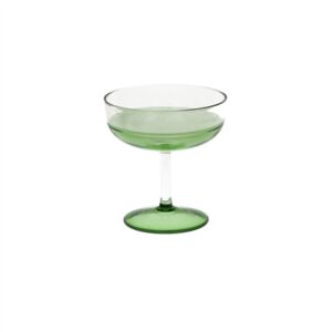 Tarifa Green Coupe Glass 6 fl oz Borosilicate Glass - Green - Green