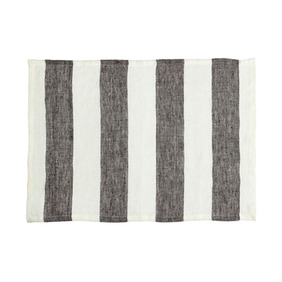 Cirque Brown Magique Linen Placemat - Brown - Brown