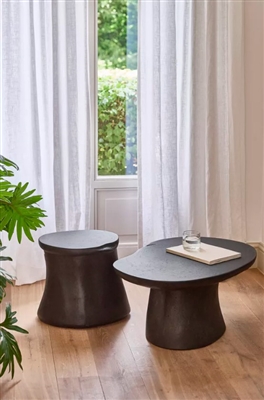 Mycelia Charcoal Fiber Cement Stool - Charcoal - Imagen 2