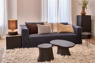 Mycelia Charcoal Fiber Cement Stool - Charcoal - Imagen 3