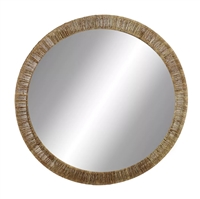 Douli Jute Natural Round Mirror Dia 30” - Natural