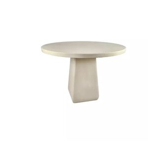 Makura Off-White Low Dining Table Cement - White