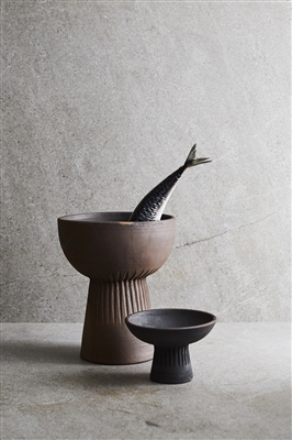 Bowl Fire S - Brown / Black Terracotta - Brown - Imagen 4