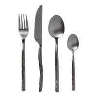 Cutlery Uta- Silk Matt Black- 16pcs -ST