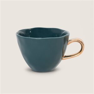 Good Morning Cappuccino/Tea Cup Blue Green - Green blue