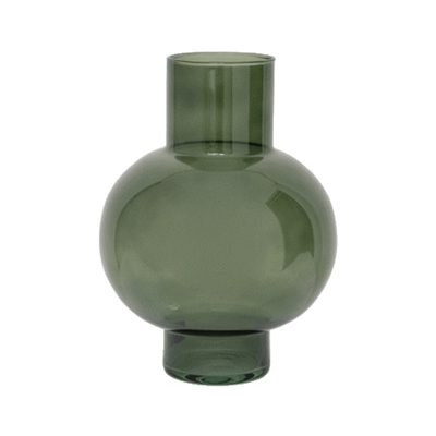 Vase Recycled Glass Tummy A Duck Green