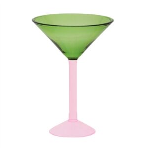 Martini Cocktail Glass, set of 2, in Gift Pack- ST - Green