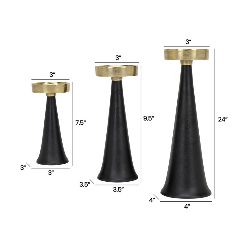 Attica Candleholders-Set 3 -SB - Imagen 3